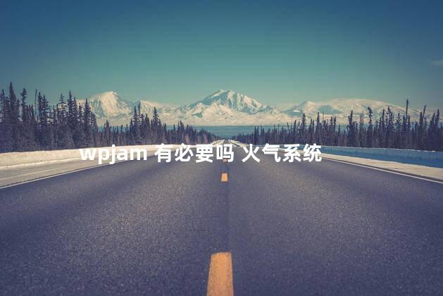 wpjam 有必要吗 火气系统